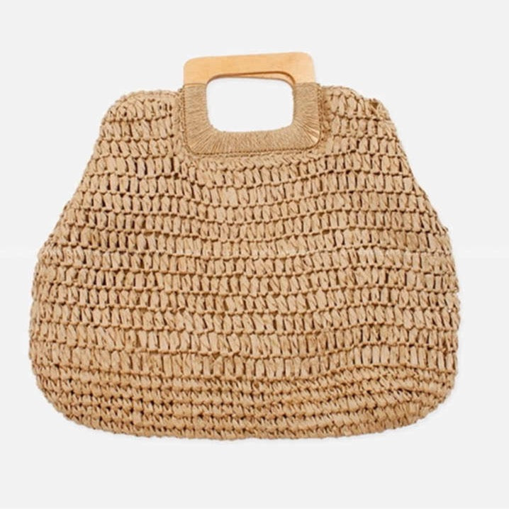 Annabelle Square Straw Shopper Bags - 2 Colors