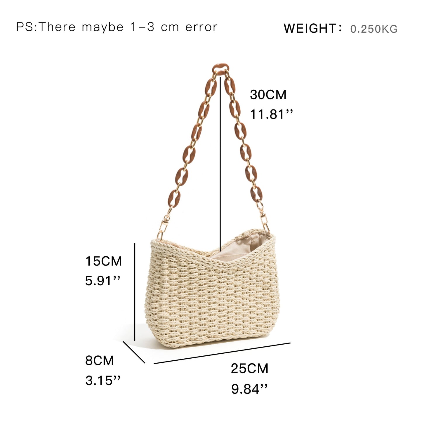 Annalise Straw Mini Shoulder Bag - 6 Colors