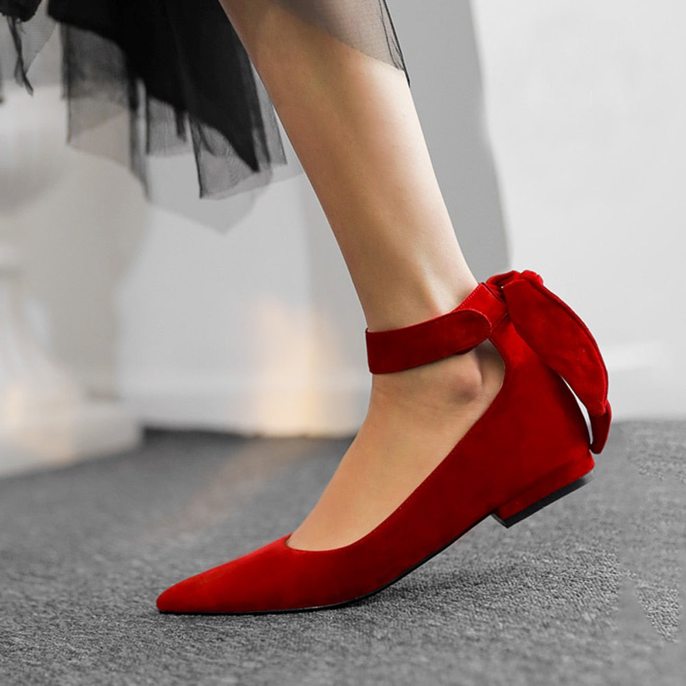 Anouke Faux Suede Mary Jane Flats - 2 Colors