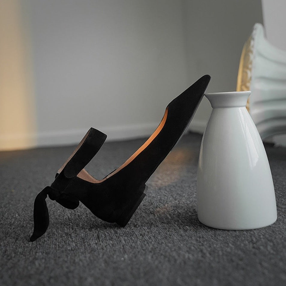 Anouke Faux Suede Mary Jane Flats - 2 Colors