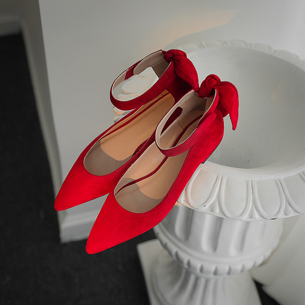 Anouke Faux Suede Mary Jane Flats - 2 Colors