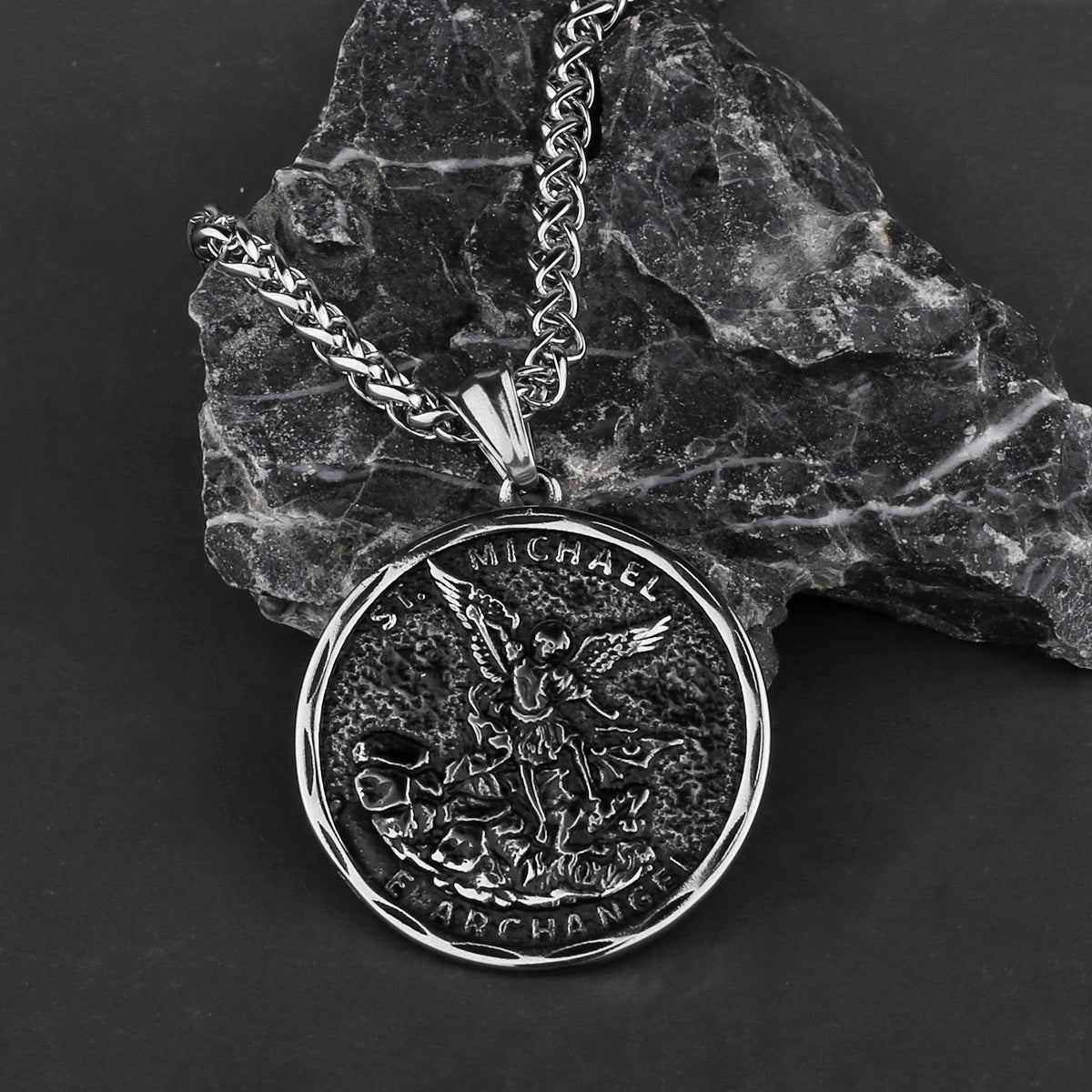 Arch Angel Michael Letter Necklace
