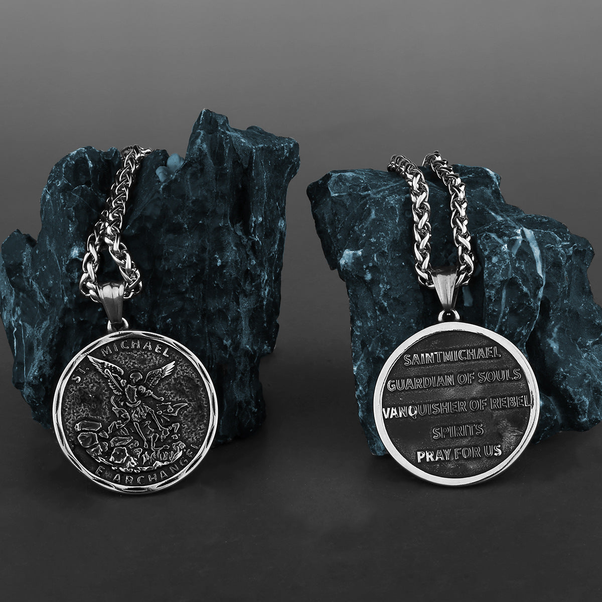 Arch Angel Michael Letter Necklace