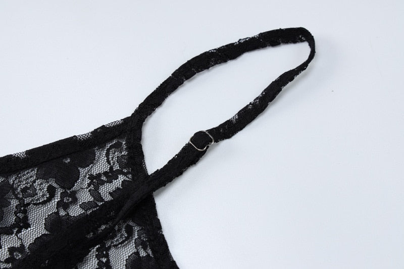 Aria See Through Lace Tank Dress - 2 Colors