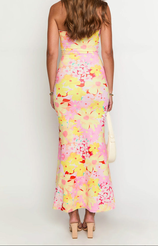 Barbarella Strawberry Girl Print Maxi Dress