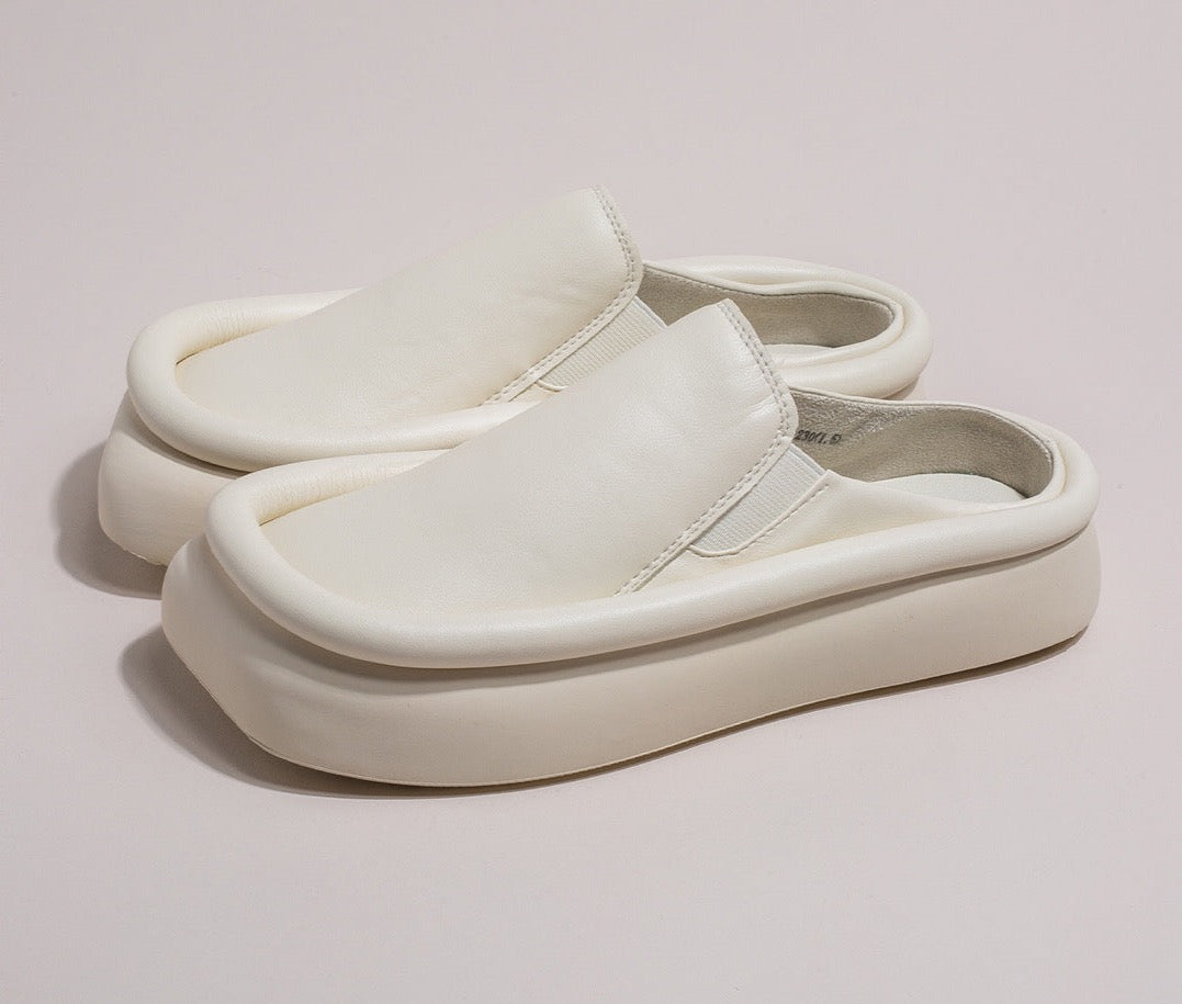 Arma Minimalist Faux Leather Slippers - 3 Colors