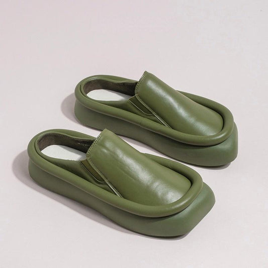Arma Minimalist Faux Leather Slippers - 3 Colors