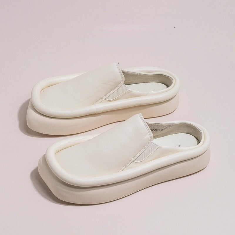 Arma Minimalist Faux Leather Slippers - 3 Colors