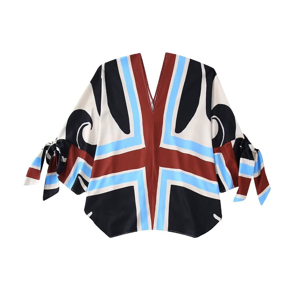 Art Prints Tunic Top / Wide Leg Pants