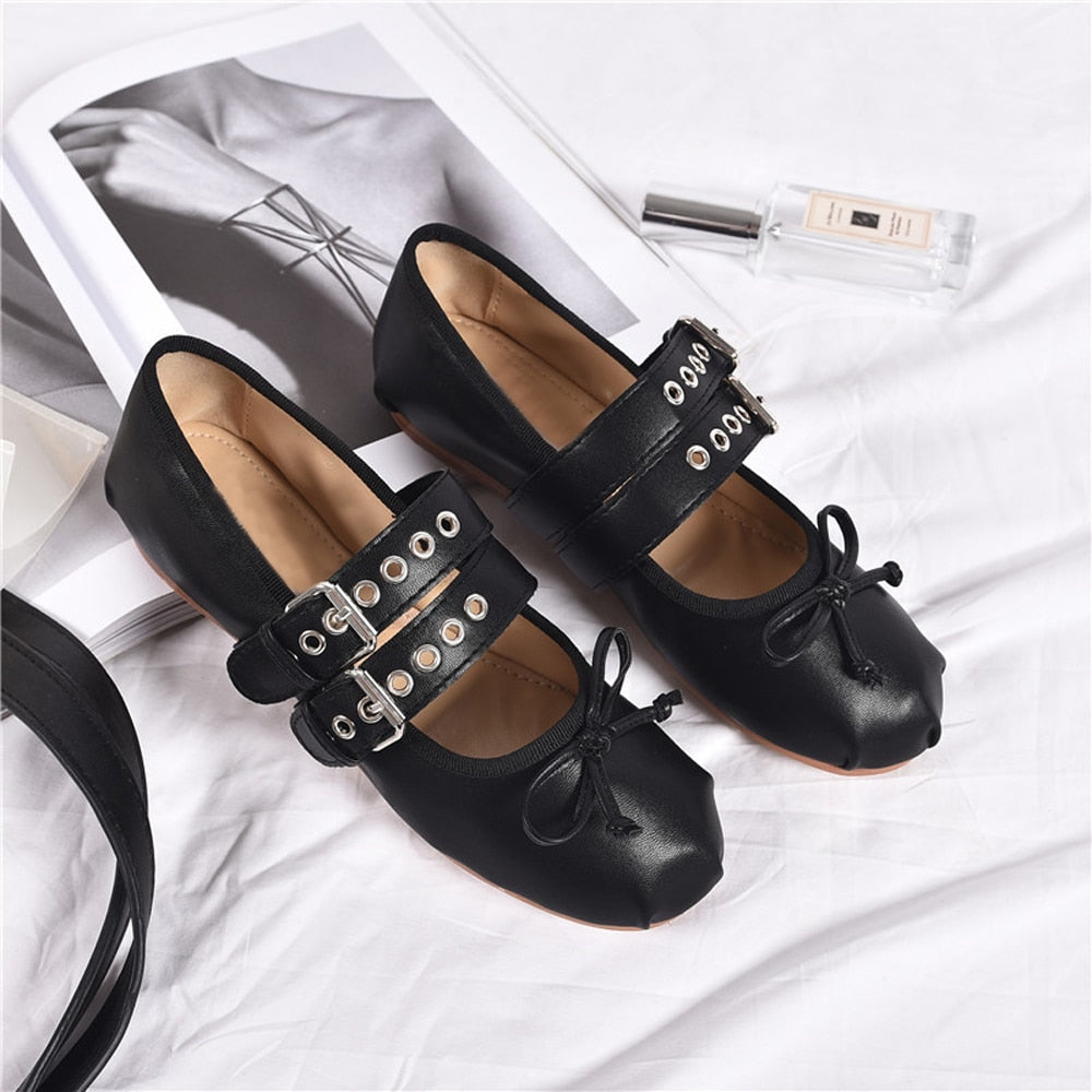 Aurelia Buckle Strap Ballet Flats - 5 Styles