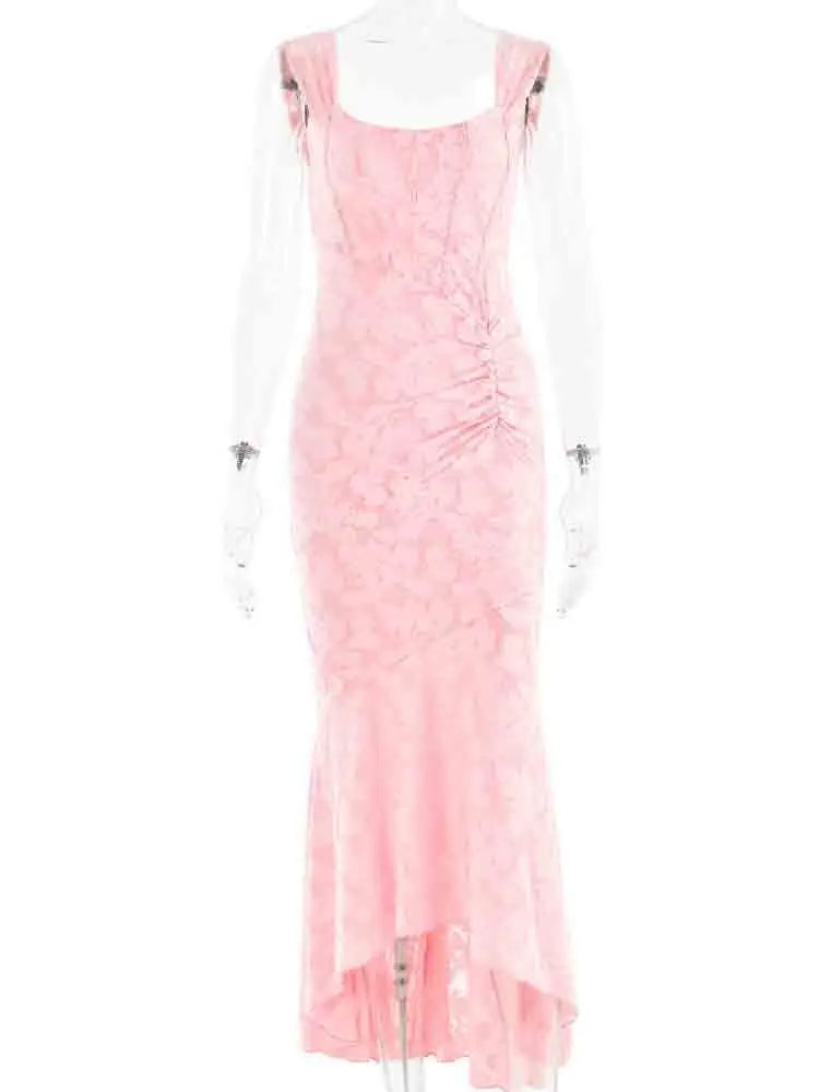 Christmas White Pleated Evening Party Lace Dress