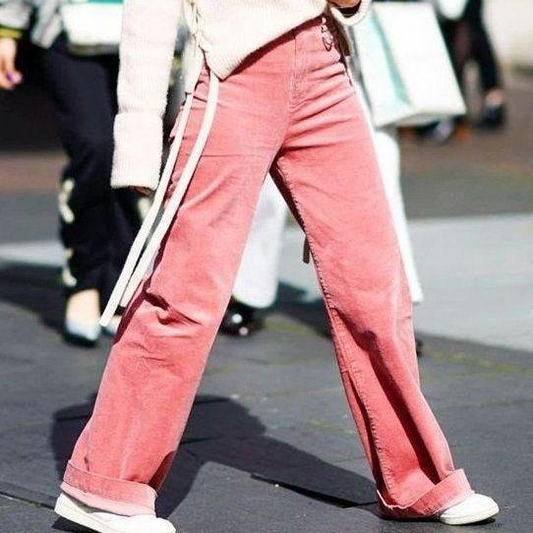 Azalea Pink Corduroy Pants - 2 Styles