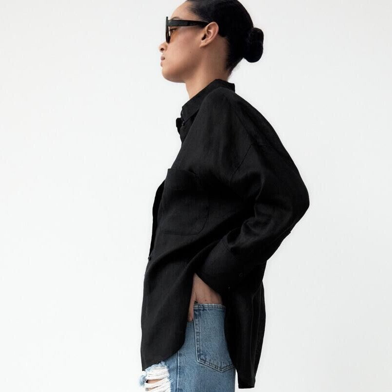 Basic Oversized Button Down Shirts