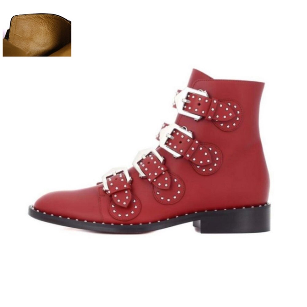 Becca Studs & Belts Motorcycle Boots -  3 Colors