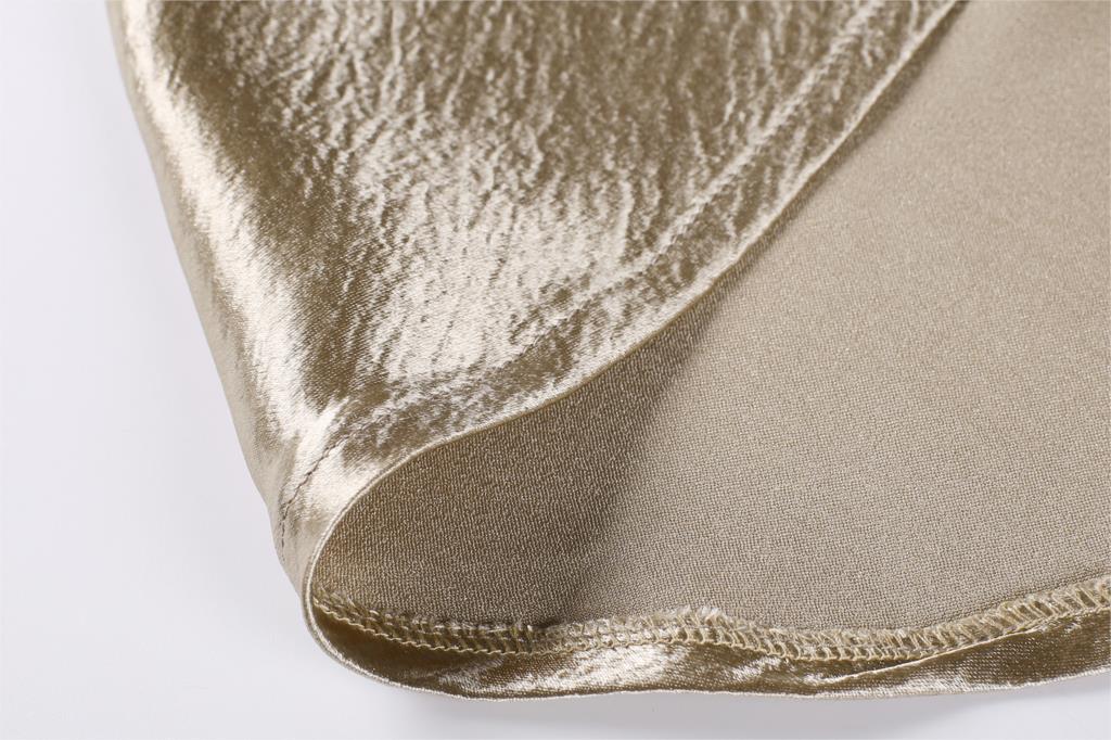 Bella Textured Satin Midi Skirt - Gold