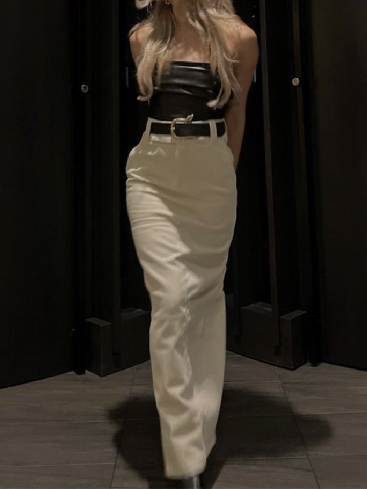 Beluna Maxi Denim Skirts - 2 Colors