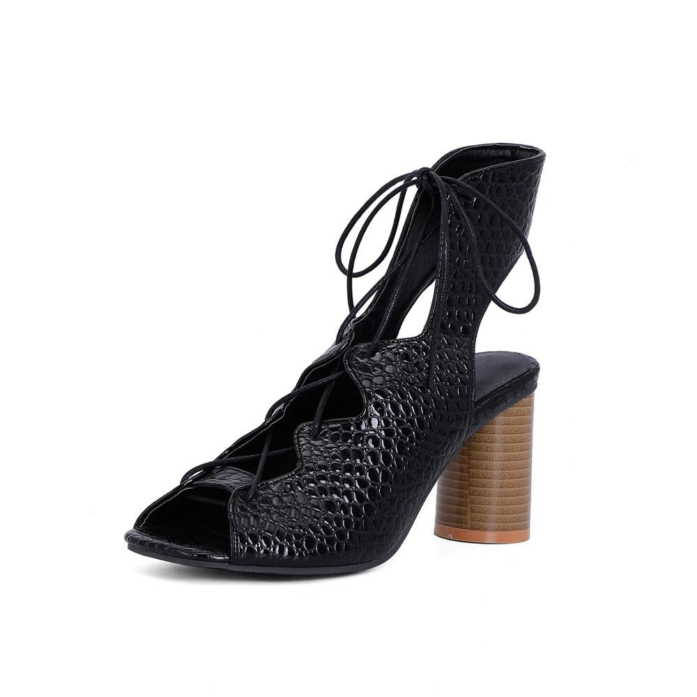 Bethany Animal Prints Gladiator Lace-Up Heels - 4 Colors