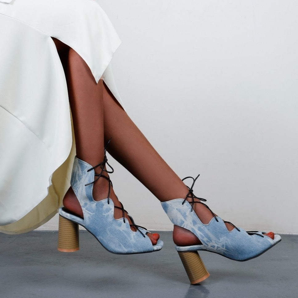 Bethany Animal Prints Gladiator Lace-Up Heels - 4 Colors