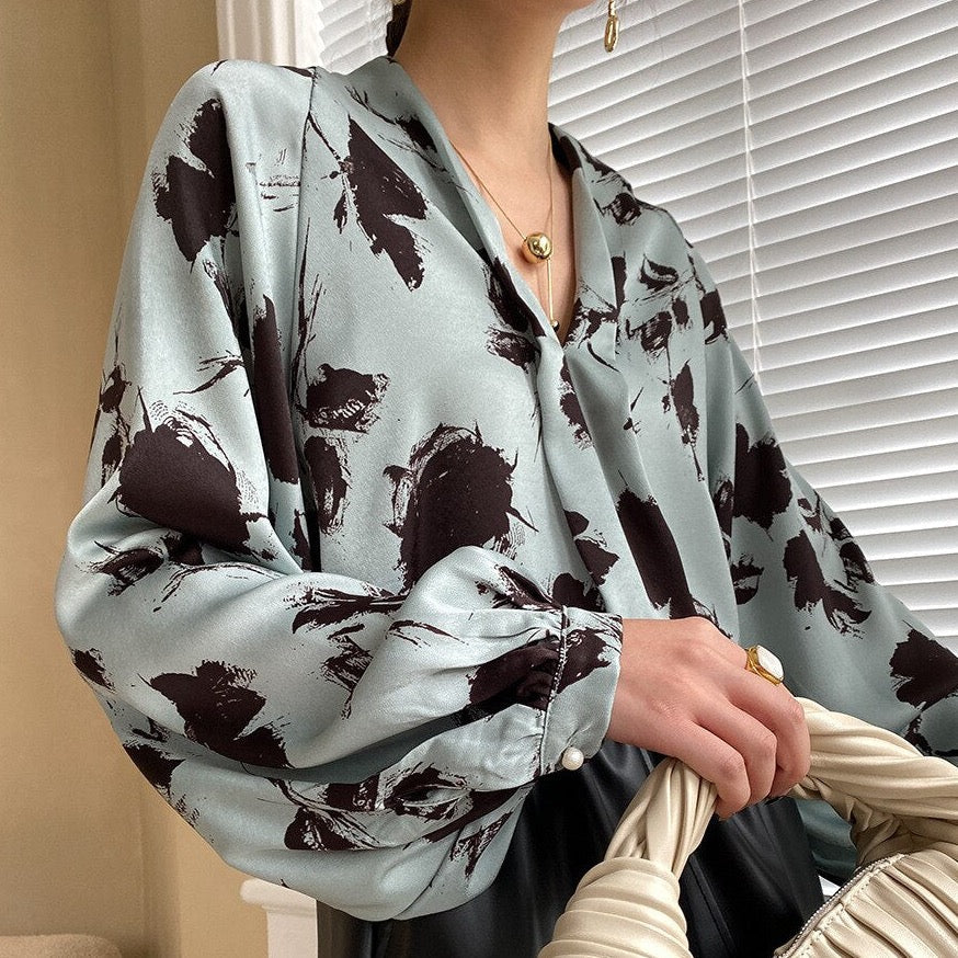 Bianca Black Floral Print Blouse - 3 Colors