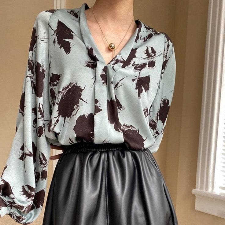 Bianca Black Floral Print Blouse - 3 Colors