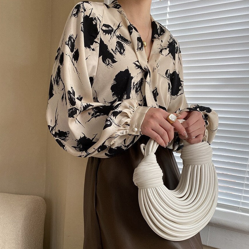 Bianca Black Floral Print Blouse - 3 Colors