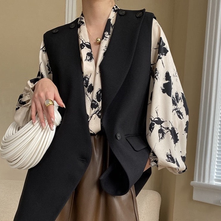 Bianca Black Floral Print Blouse - 3 Colors