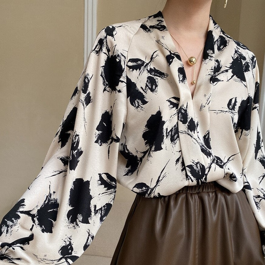 Bianca Black Floral Print Blouse - 3 Colors