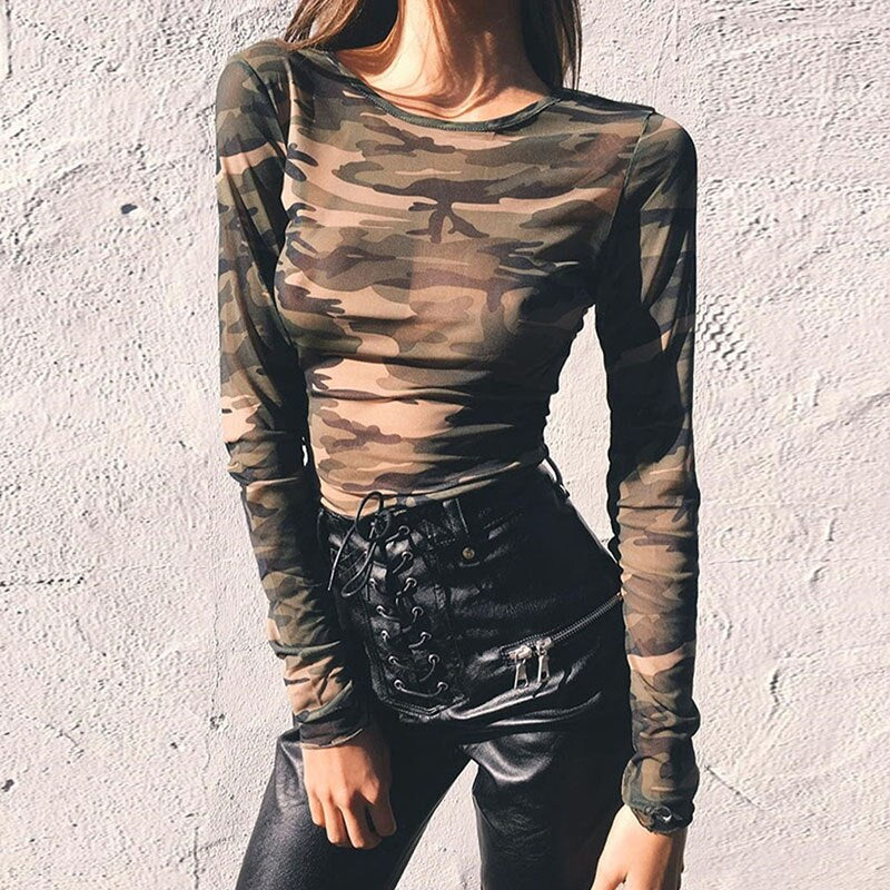 Camouflage Print T-shirt