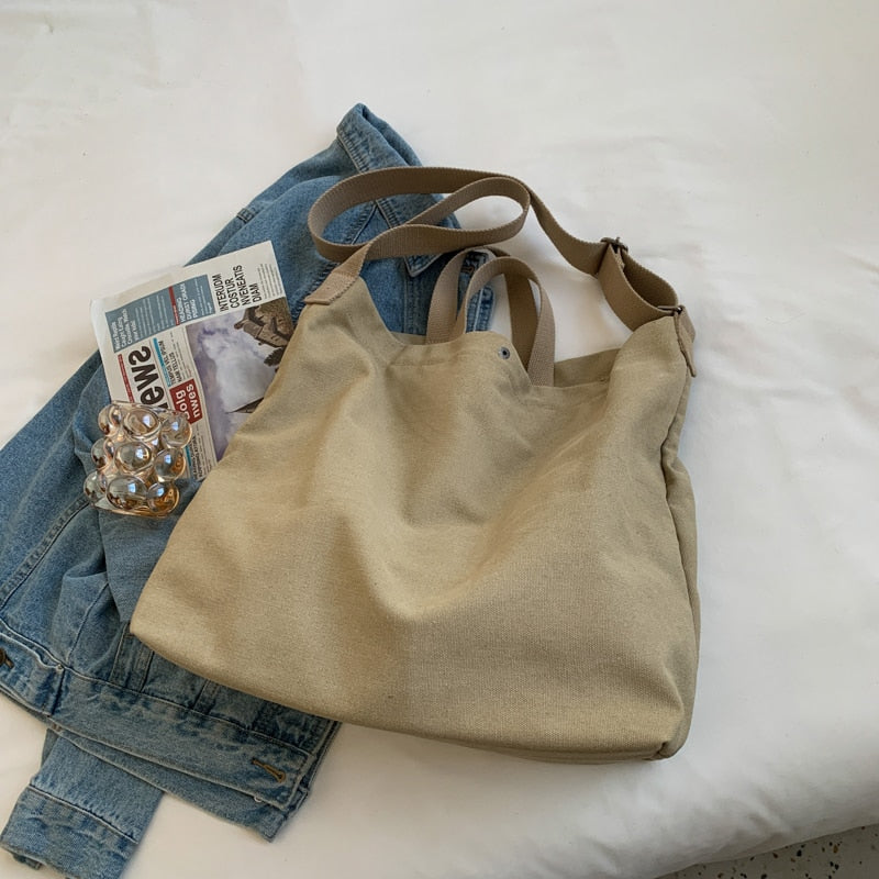 Birdie Large Casual Canvas Tote - 4 Colors