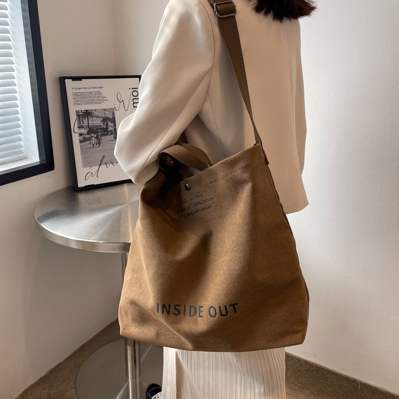 Birdie Large Casual Canvas Tote - 4 Colors