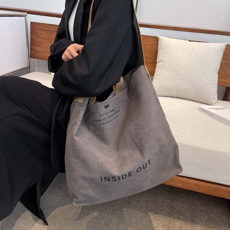 Birdie Large Casual Canvas Tote - 4 Colors