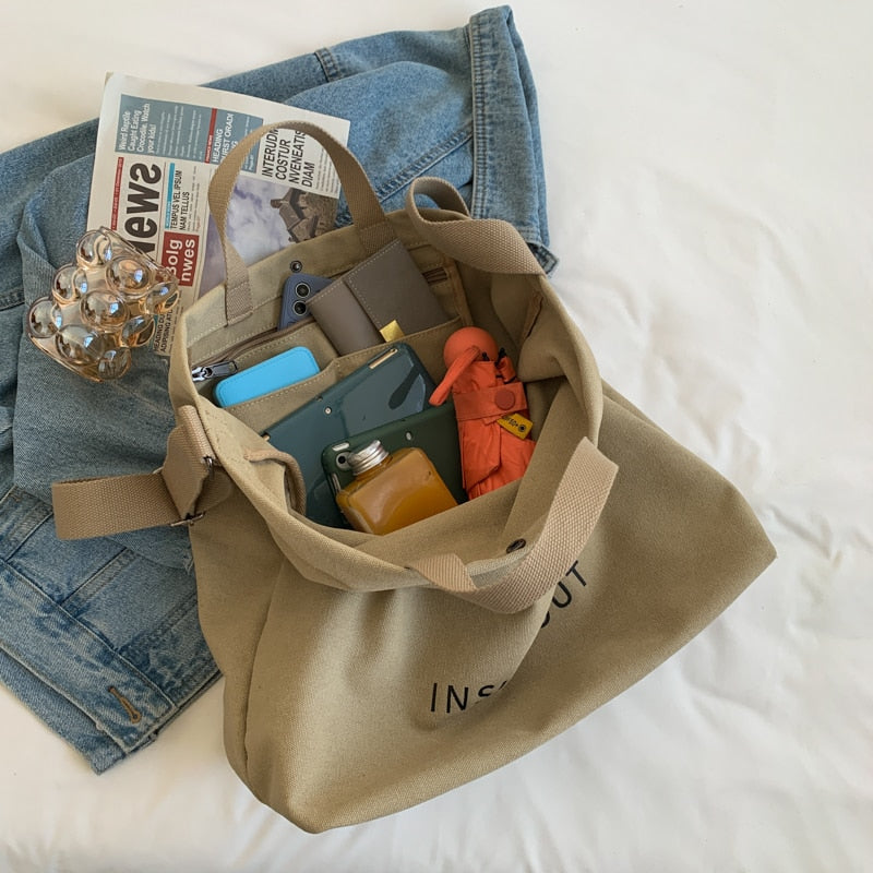 Birdie Large Casual Canvas Tote - 4 Colors