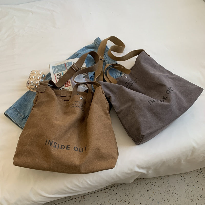 Birdie Large Casual Canvas Tote - 4 Colors