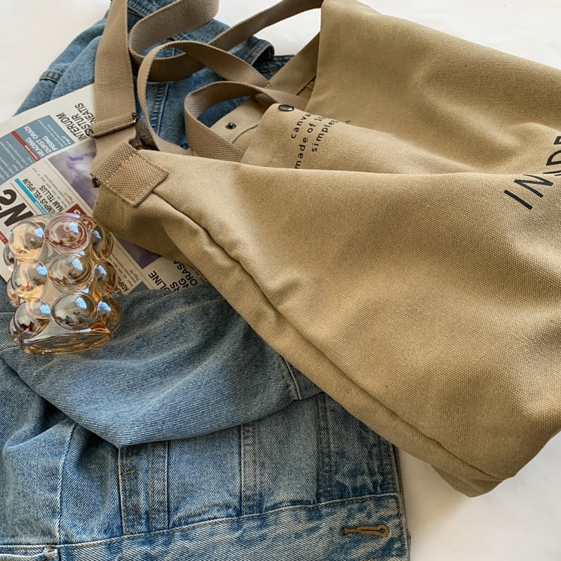 Birdie Large Casual Canvas Tote - 4 Colors