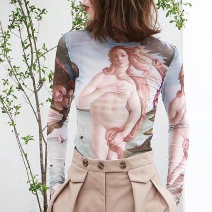 Birth Of Venus Tattoo Tissue Top