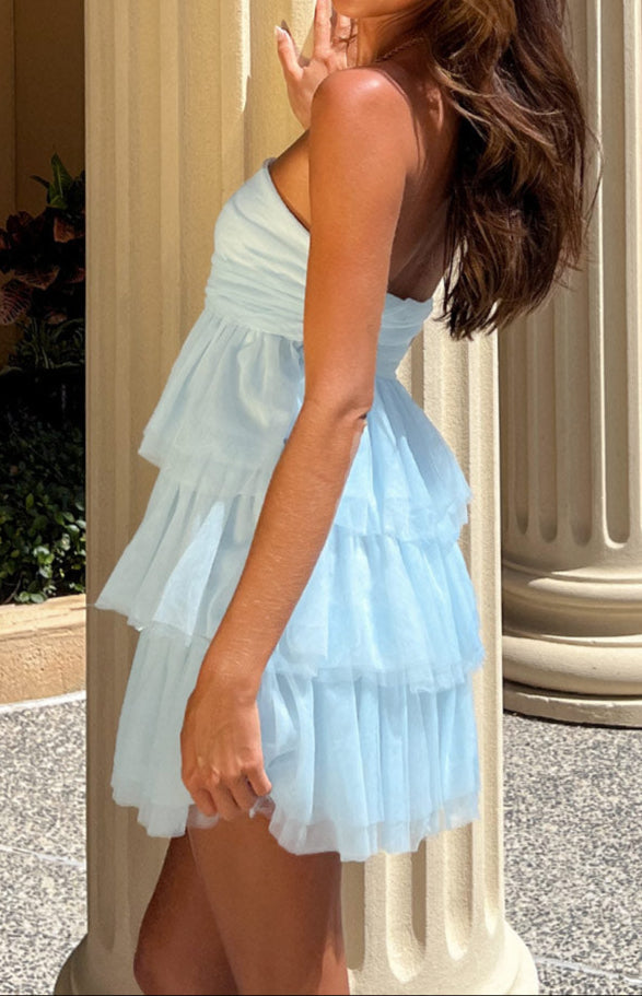 Bella Blue Mini Party Dress