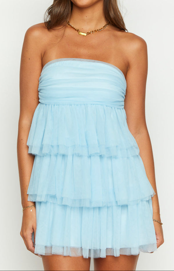 Bella Blue Mini Party Dress