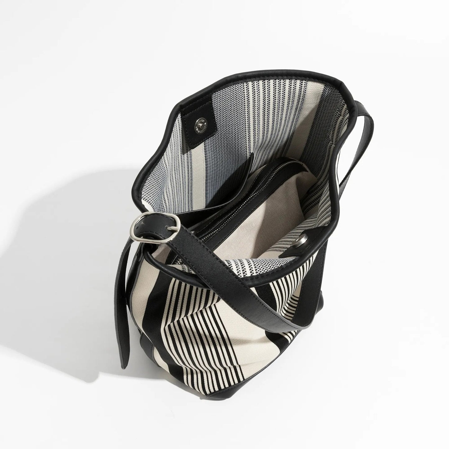 Bohemi Striped Bucket Shoulder Bag