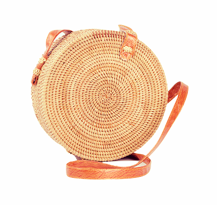 Bohemian Circle Wicker Rattan Shoulder Bag