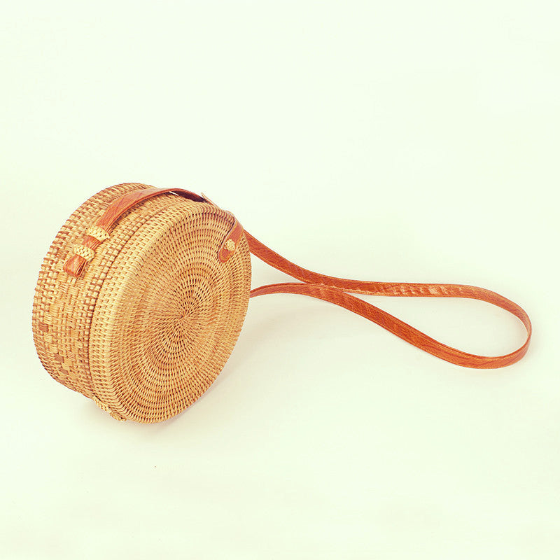 Bohemian Circle Wicker Rattan Shoulder Bag
