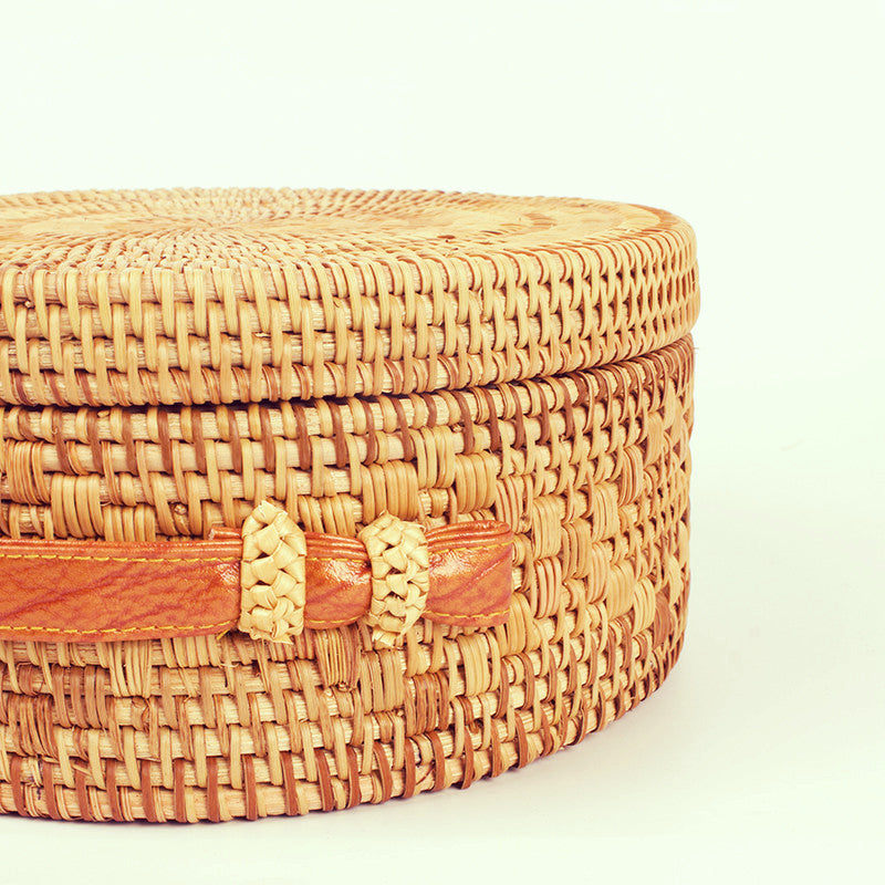 Bohemian Circle Wicker Rattan Shoulder Bag