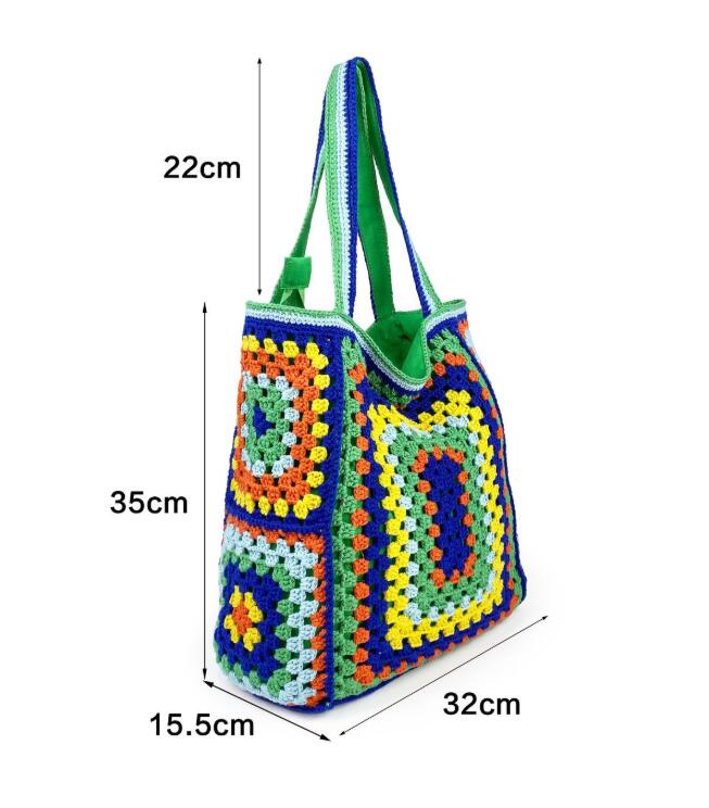Bohemian Crochet Knit Totes  - 16 Colors