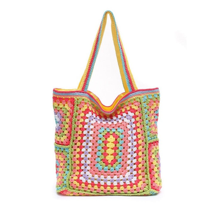 Bohemian Crochet Knit Totes  - 16 Colors