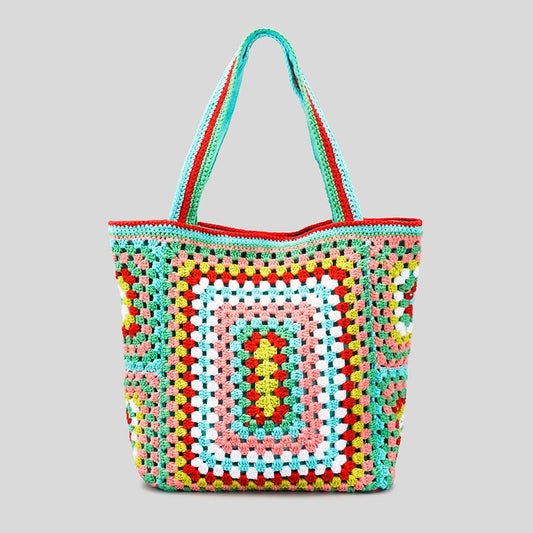 Bohemian Crochet Knit Totes  - 16 Colors