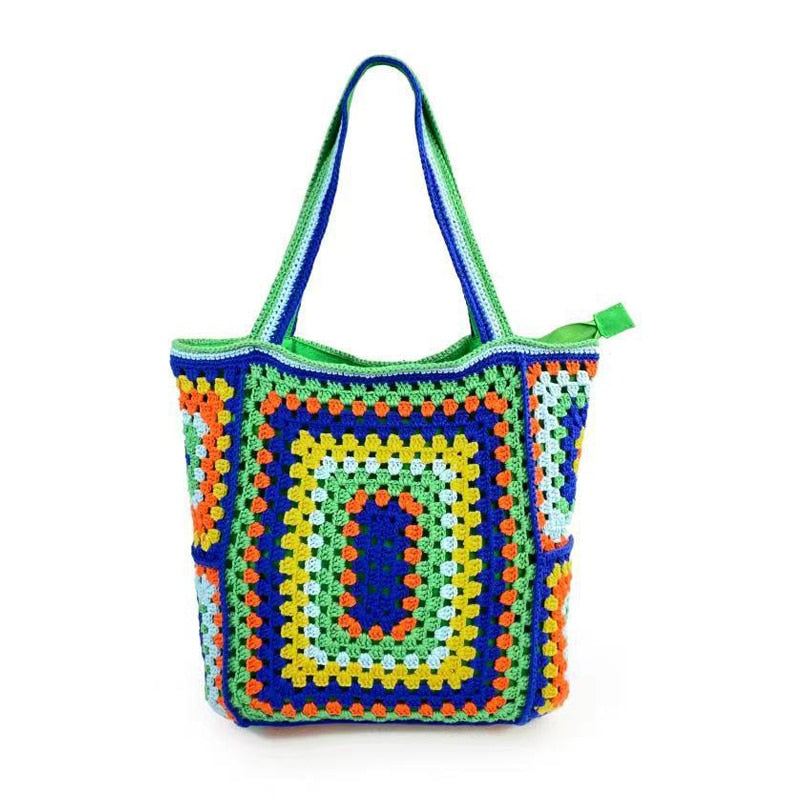Bohemian Crochet Knit Totes  - 16 Colors