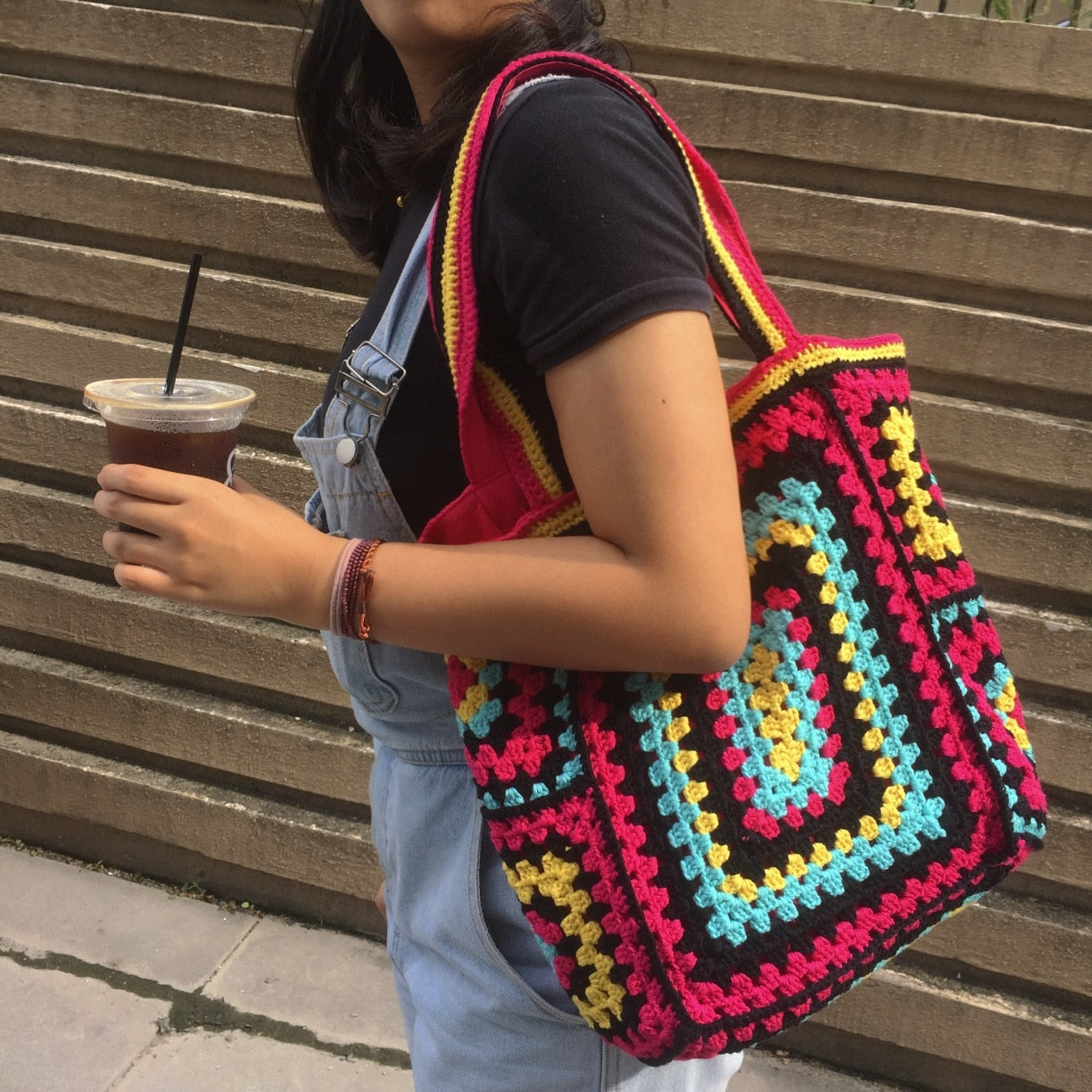 Bohemian Crochet Knit Totes  - 16 Colors