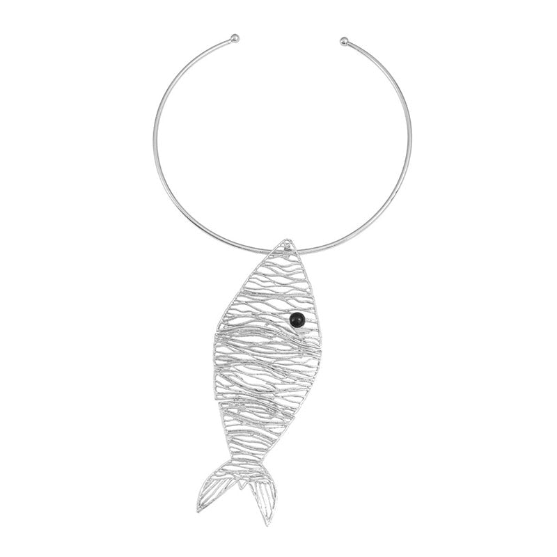 Bohemian Fish Pendant Choker Necklaces - 2 Colors