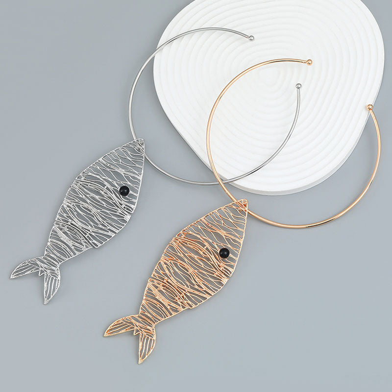 Bohemian Fish Pendant Choker Necklaces - 2 Colors