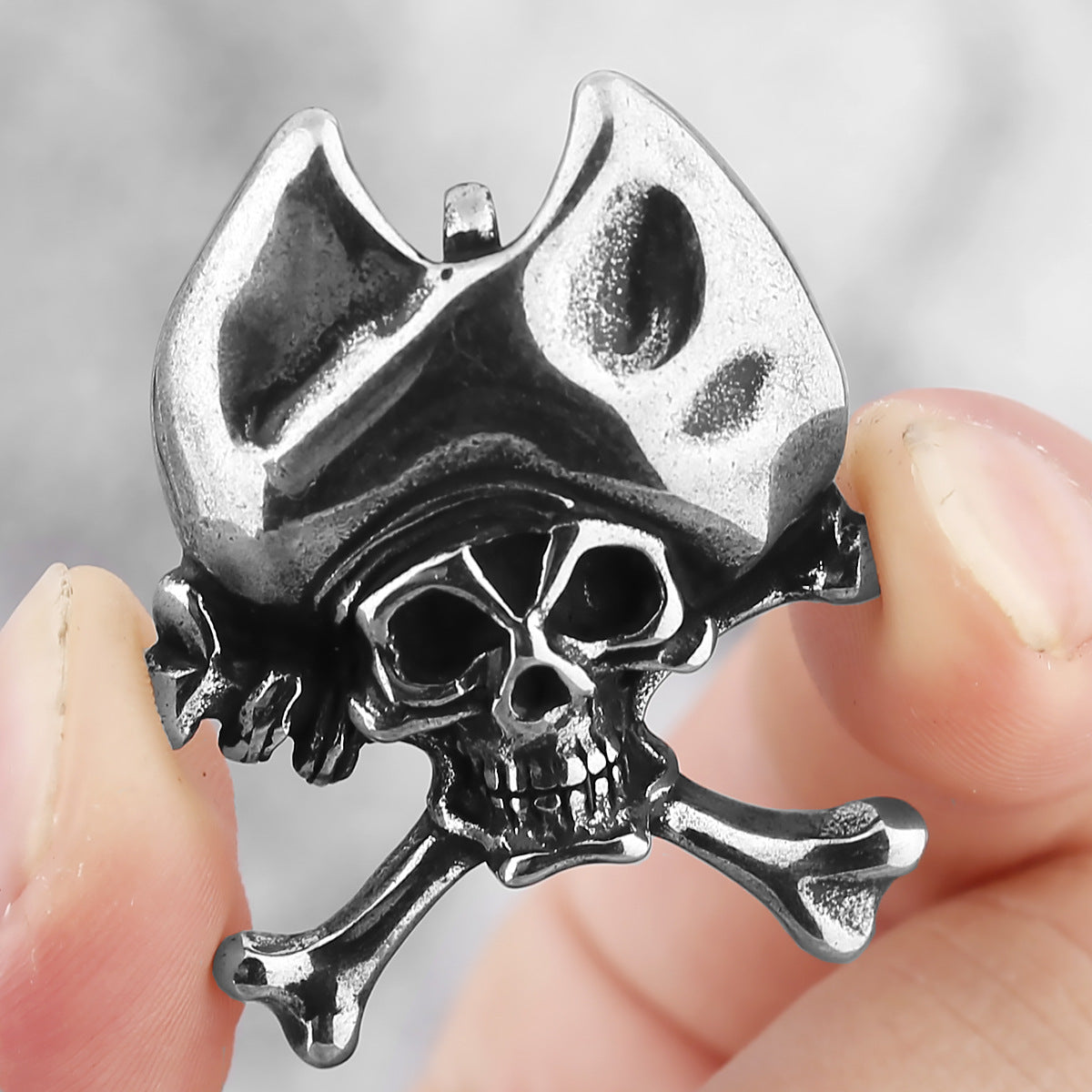 Bone Pirate Skull Necklace