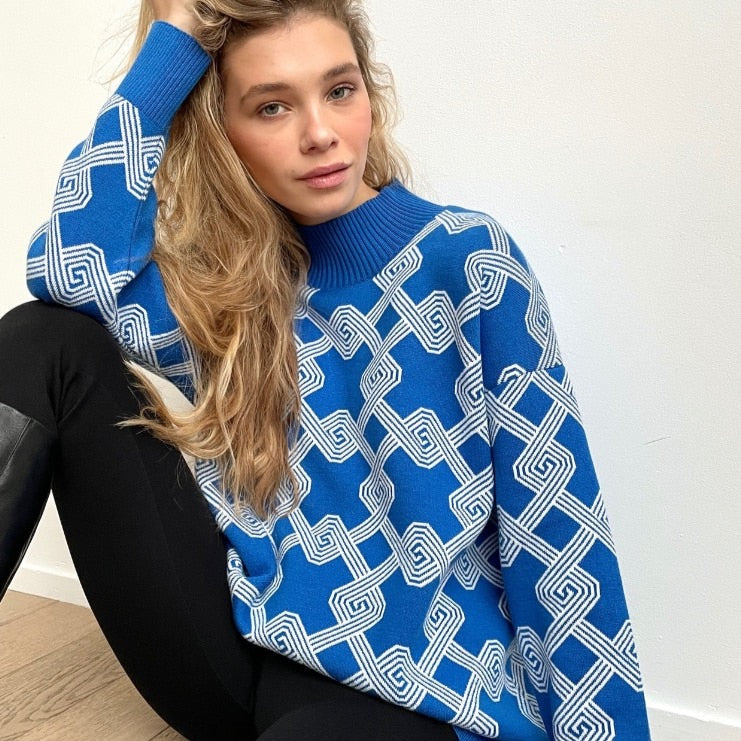 Bonnie Graphic Print Sweaters - 4 Colors
